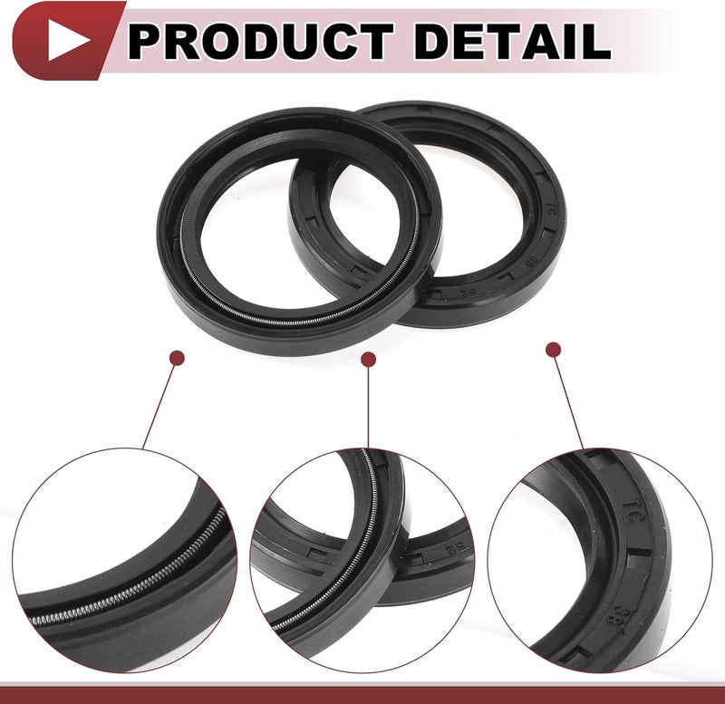 HEROFFIX 5 Pcs Rotary Shaft Seal High Pressure Oil Seal 38x52x7mm Black Nitrile 70 Durometer Rubber - Image 5